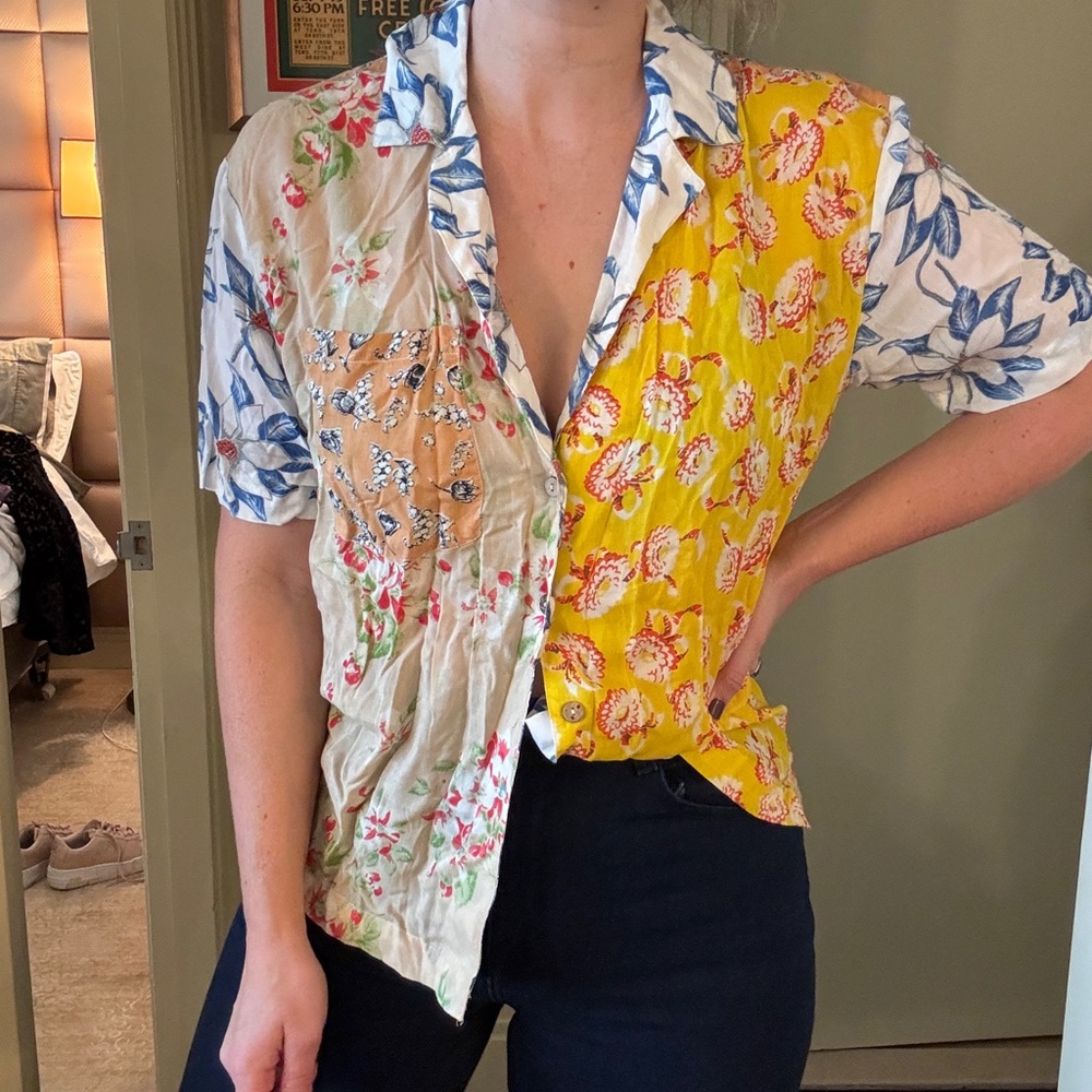 Urban Outfitters Multicolor Floral Button-Down Shirt